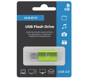 8GB накопитель MAXVI MP зеленый#2058668