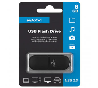 8GB накопитель MAXVI SF черный#2058650