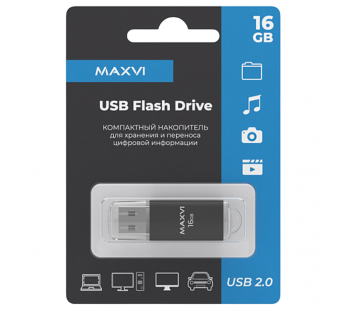 16GB накопитель MAXVI MP черный#2058698