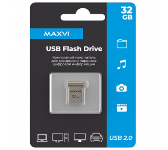 32GB накопитель MAXVI MM серебристый#2058695