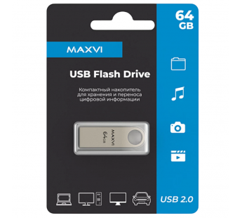 64GB накопитель MAXVI MK серебристый#2058692