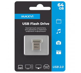 64GB накопитель MAXVI MM серебристый#2058689