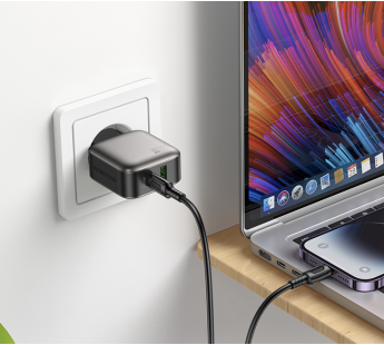 СЗУ с выходом USB Borofone BAS55A (PD30W/1USB/1USB C/Кабель Type-C - Lightning) черное#2058879