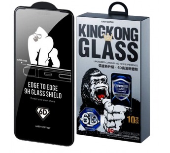 Защитное стекло iPhone 15 Plus/16 Plus WEKOME WTP-040 (King Kong 6D HD) в упаковке Черное#2058753