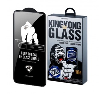 Защитное стекло iPhone 15 Plus/16 Plus WEKOME WTP-040 (King Kong 6D HD) в упаковке Черное#2124240