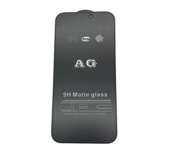 Защитное стекло iPhone 16 Pro Max (Матовое 9D AG) тех упаковка Черное#2068205