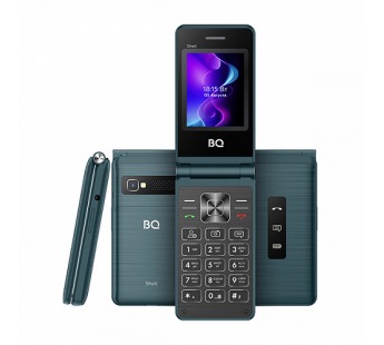 Мобильный телефон BQ 2411 Shell раскладушка синий (2.4"/0,3МП/800 mAh)#2058998