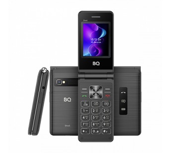 Мобильный телефон BQ 2411 Shell раскладушка черный (2.4"/0,3МП/800 mAh)#2059003