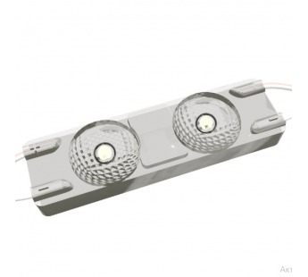 Светодиодный модуль высокоэффективный RoRi 2LED 12В 0.72Вт 100-110Лм 170гр IP65 белый 7500K, шт#2132351