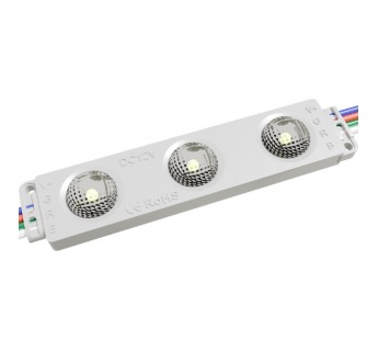 Светодиодный модуль многоцветный RoRi 3LED 12В 0.72Вт 20-25Лм 170гр IP65 RGB, шт#2132352