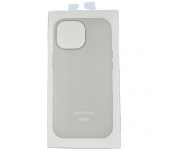 Чехол-накладка для Apple iPhone 16 Pro Max кожаный Magsafe, серый#2064145