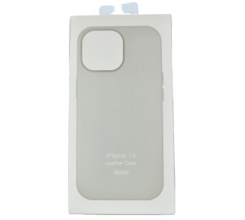Чехол-накладка для Apple iPhone 16 кожаный Magsafe, серый#2064139