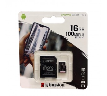 Карта памяти Kingston 1 Micro SD 16gb, черная#2060107