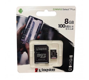 Карта памяти Kingston 1 Micro SD 8gb, черная#2060102