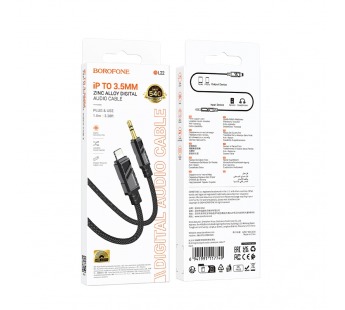 Кабель AUX BOROFONE BL22 Lightning - 3.5mm AUX (черный)#2062081