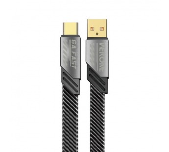 Кабель USB - Type-C WEKOME WDC-190a 1m 6A (Нейлон) Черный#2061615