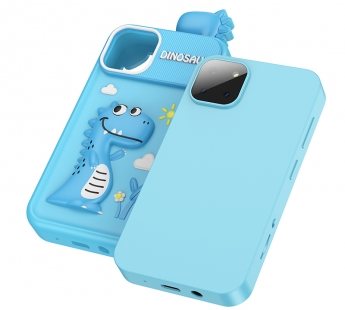 Детский мобильный телефон HOCO Y103 (голубой чехол с Динозавром)#2061251