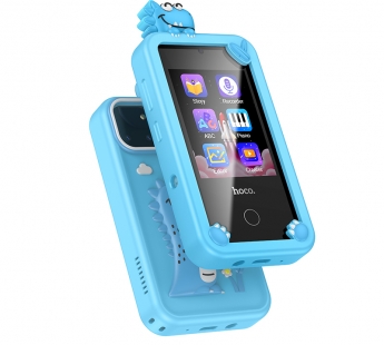 Детский мобильный телефон HOCO Y103 (голубой чехол с Динозавром)#2061253
