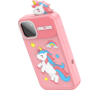 Детский мобильный телефон HOCO Y103 (розовый чехол с Единорогом)#2061257