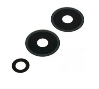 Стекло камеры для Xiaomi Poco M6 Pro 4G (2312FPCA6G) (комплект 3 шт.) Черный#2077744