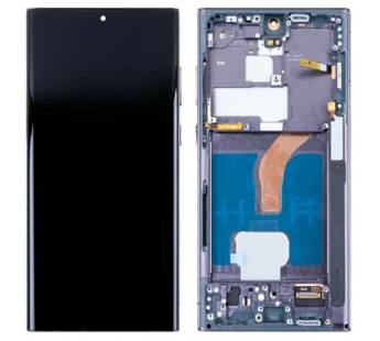 Дисплей для Samsung Galaxy S22 Ultra (S908B/S9080) модуль с рамкой Бордовый - (OLED)#2086699