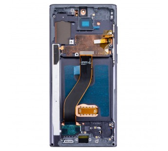 Дисплей для Samsung Galaxy Note 10 (N970F/N971F) модуль с рамкой Черный - (OLED)#2121454