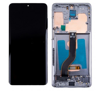 Дисплей для Samsung Galaxy S20+ (G985F) модуль с рамкой Серый - (OLED) (Full Size)#2086176