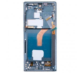 Дисплей для Samsung Galaxy S22 Ultra (S908B/S9080) модуль с рамкой Зеленый - (OLED)#2121342