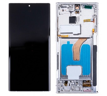 Дисплей для Samsung Galaxy S22 Ultra (S908B/S9080) модуль с рамкой Белый - (OLED)#2086167