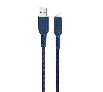 Кабель USB - Lightning HOCO X59 (2.4A/2m/текстиль) синий#2061421