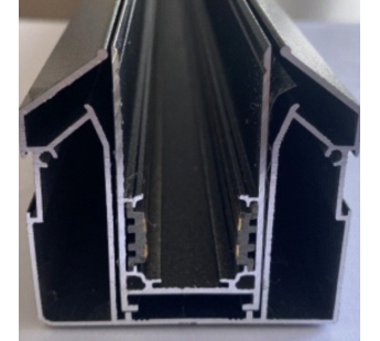 Магнитный шинопровод + профиль-держатель для натяжных потолков, 2 метра (чёрный), шт#2119809