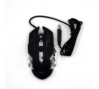 Мышь XO M10 проводная, 6 кн, USB, 1200-3200 DPI, чёрный#2161110