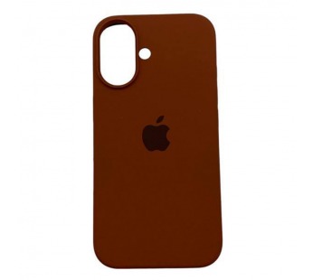 Чехол iPhone 16 Silicone Case (c Лого) №32 Коричневый#2062630