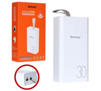 Портативный аккумулятор BUNSEY BY-40 30000 mAh (белый)#2062566