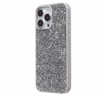 Чехол-накладка - PC071 POSH SHINE для "Apple iPhone 16 Pro Max" россыпь кристаллов (silver) (236538)#2066681