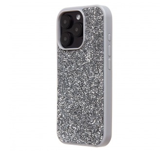 Чехол-накладка - PC071 POSH SHINE для "Apple iPhone 16 Pro" россыпь кристаллов (silver) (236540)#2069148