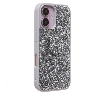 Чехол-накладка - PC071 POSH SHINE для "Apple iPhone 16" россыпь кристаллов (silver) (236542)#2063714