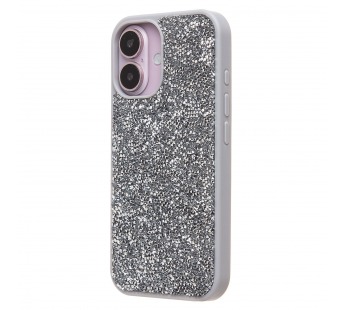 Чехол-накладка - PC071 POSH SHINE для "Apple iPhone 16" россыпь кристаллов (silver) (236542)#2063715