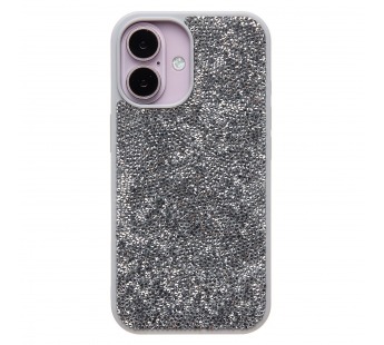 Чехол-накладка - PC071 POSH SHINE для "Apple iPhone 16" россыпь кристаллов (silver) (236542)#2063716