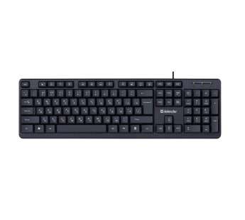 Клавиатура DEFENDER Daily HB-162 RU,черный,104 кнопки, 1.8м проводная#2062624