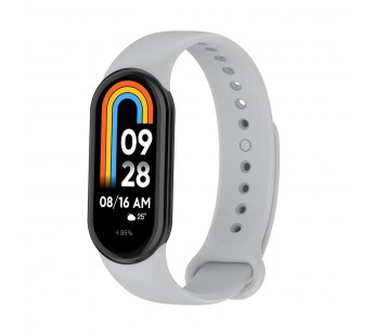 Ремешок - WB13 силикон на кнопке Xiaomi Mi Band 8 (gray) (236229)#2065978