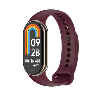 Ремешок - WB13 силикон на кнопке Xiaomi Mi Band 9 (bordo) (236234)#2065975
