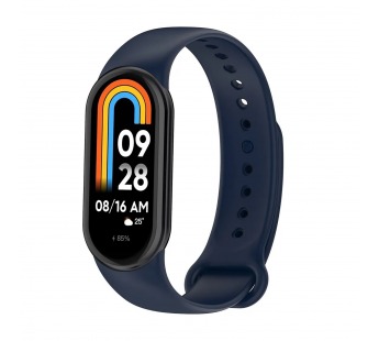 Ремешок - WB13 силикон на кнопке Xiaomi Mi Band 9 (dark blue) (236231)#2065973