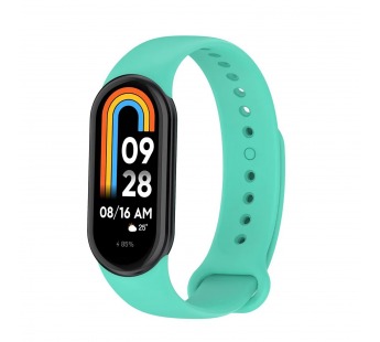 Ремешок - WB13 силикон на кнопке Xiaomi Mi Band 9 (dark green) (236232)#2065971