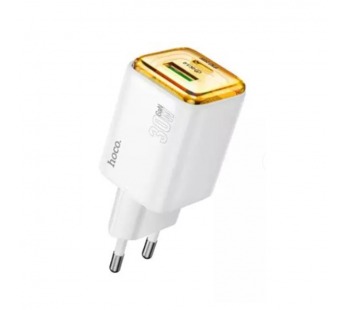 Адаптер Сетевой с кабелем Hoco N53 USB/Type-C 3A/30W (Type-C/Lightning) (white) (236352)#2063397