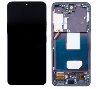 Дисплей для Samsung Galaxy S22 (S901B) модуль с рамкой Черный - (OLED) (Full Size)#2104403