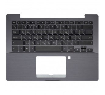 Топ-панель 90NX01X1-R30RU0 для Asus серая с подсветкой (для моделей со сканером отпечатка)#2063814