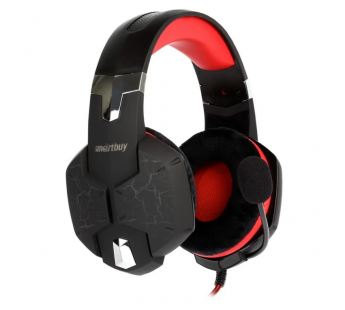 Гарнитура SmartBuy RUSH TAIPAN, динамики 50мм, велюровые амбушюры, вирт.звук 7.1, чер/кр (SBHG-3200)#2063968