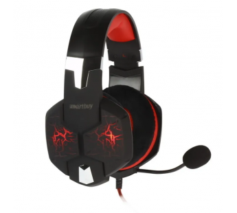 Гарнитура SmartBuy RUSH TAIPAN, динамики 50мм, велюровые амбушюры, вирт.звук 7.1, чер/кр (SBHG-3200)#2063967