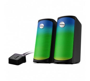 Активная система Smartbuy A6, 6Вт, 2.0, Bluetooth, RGB-подсветка, черная (SBA-4550)#2063970